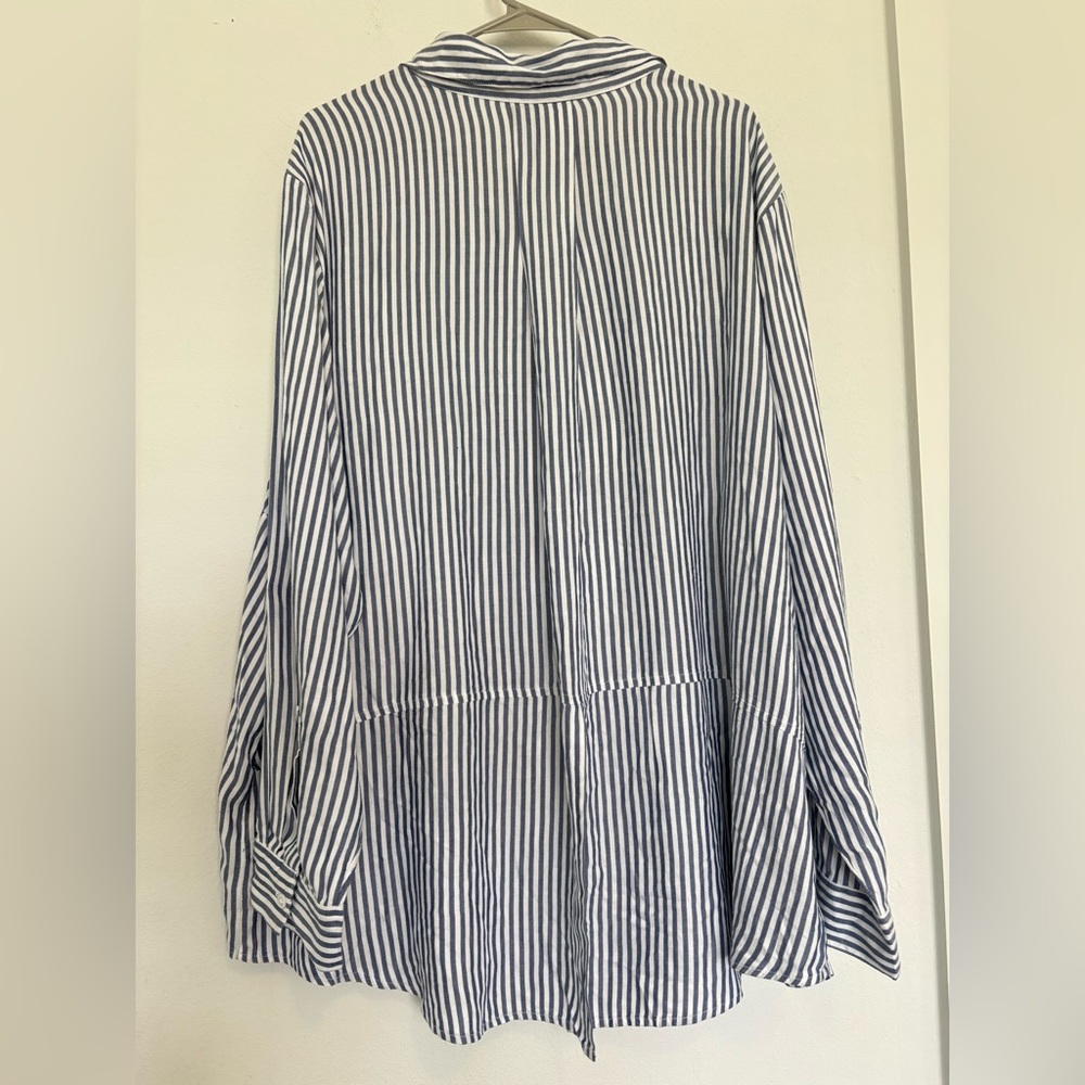 BEACH LUNCH LOUNGE NWT STRIPED BUTTON UP SHIRT SZ 3X - Picture 7 of 9